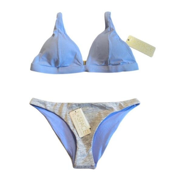 NWT l*space 2 Piece Triangle Top & Camacho Hipster Bottom Bikini Set  Sz. S - Picture 1 of 6